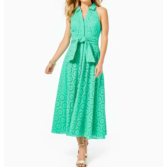 * SOLD * Chrisella Midi Shirtdress with Pockets - Picture 3 of 14